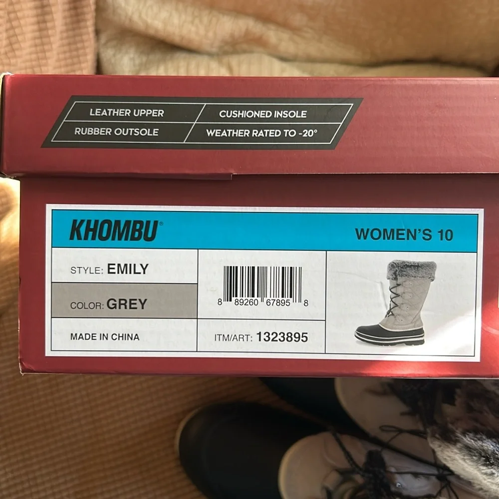 New women’s Khombu Emily tall boot in grey - Picture 6 of 7